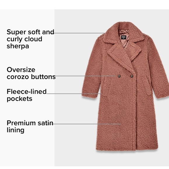 UGG Women's Teddy Jacket in Pink - Picture 4 of 16